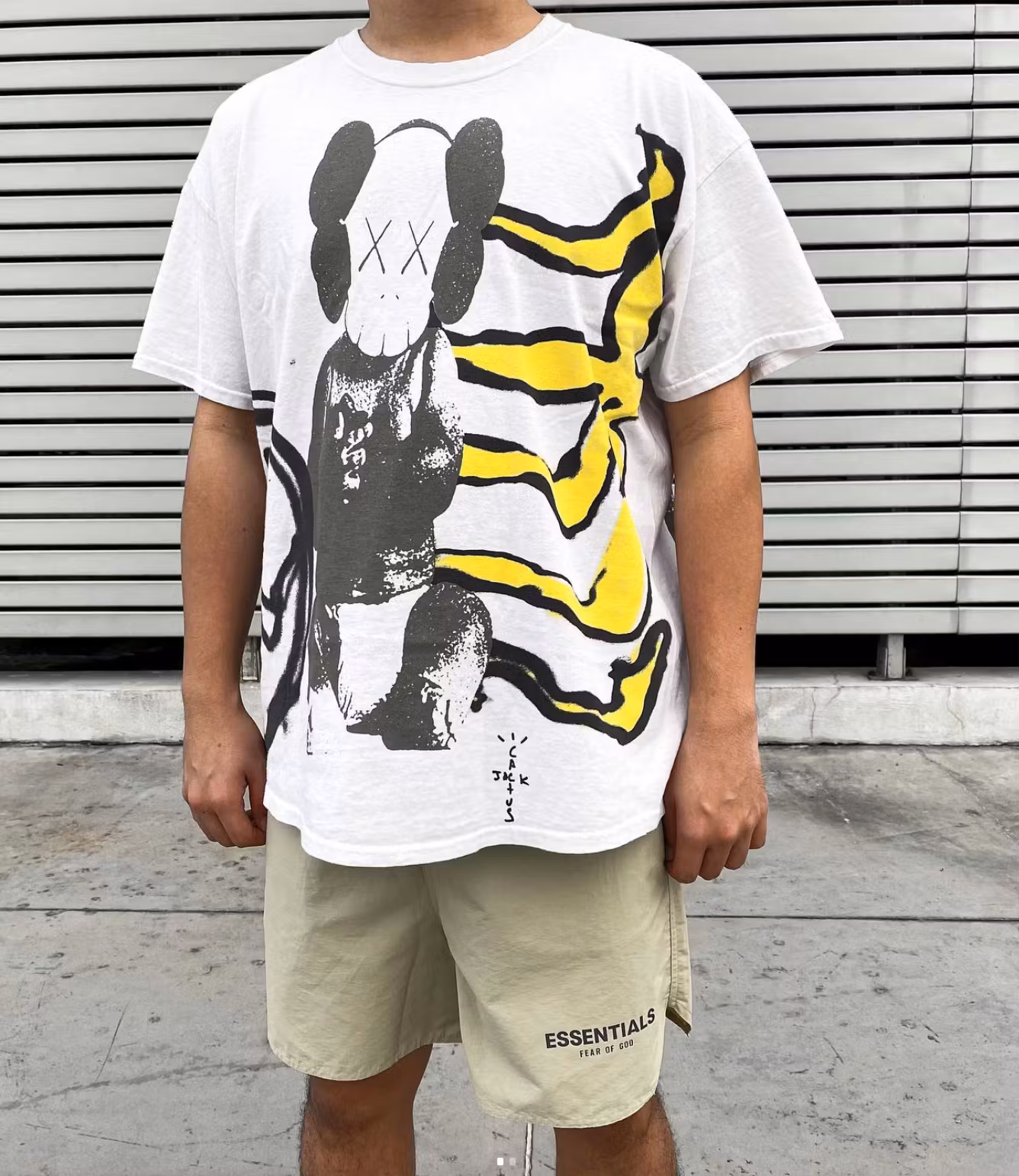 Travis Scott x KAWS For Fragment Tee Aged Yellow Travis Scott x KAWS For Fragment Tee Aged Yellow